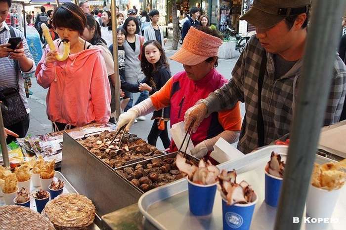 Корейская уличная еда-8 фото + 1 видео-